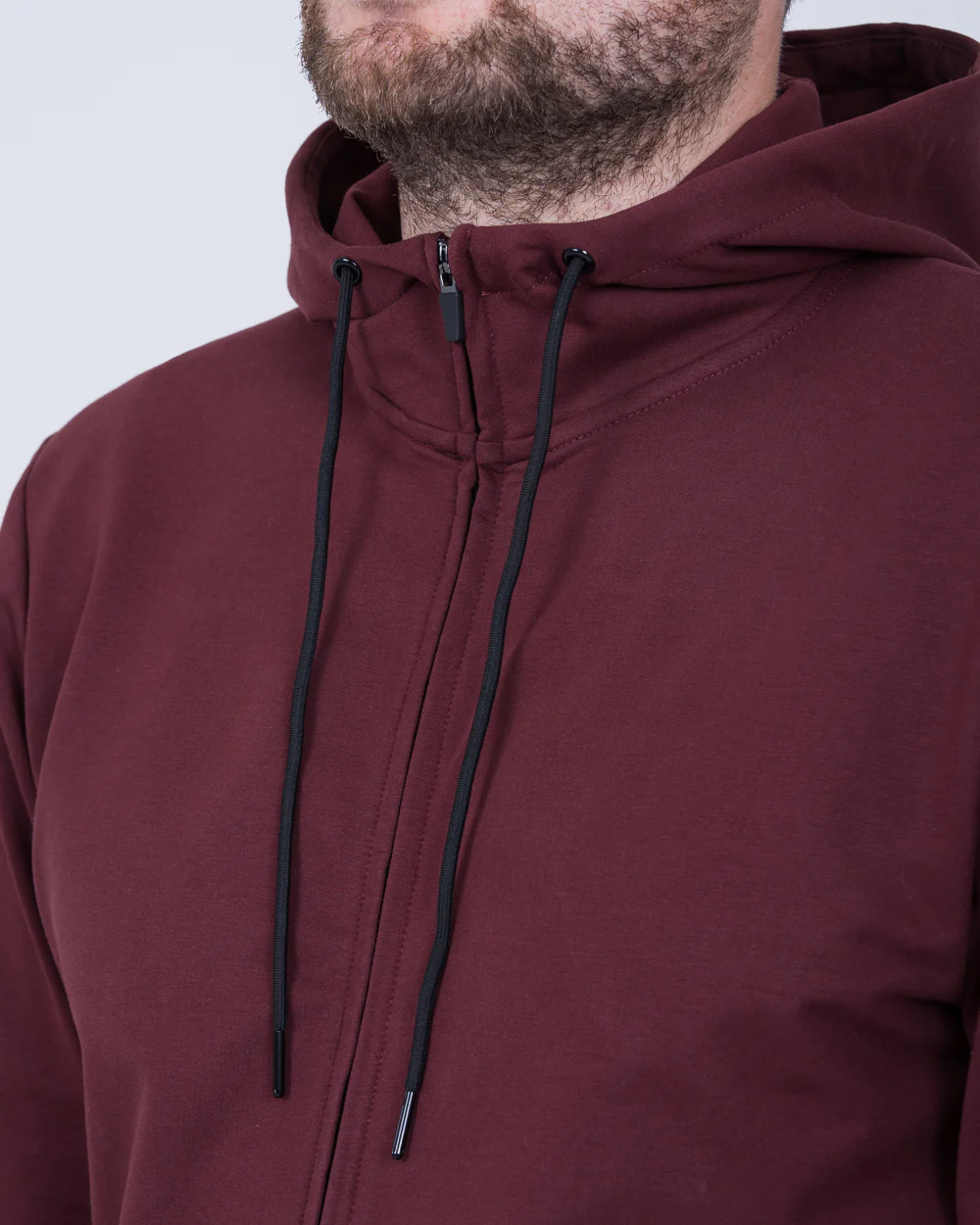 2t Zip Up Tall Declan Hoodie (wine) - Image 3