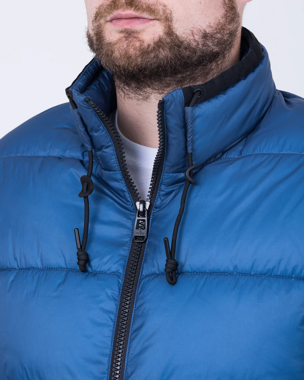 Cabano Tall Hoodless Puffer Jacket (ocean blue) - Image 3