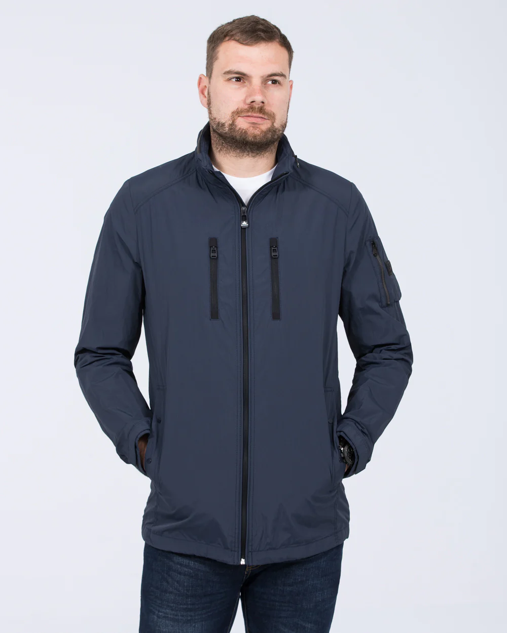 Cabano Tall Lightweight Anorak Jacket (navy) - Image 3