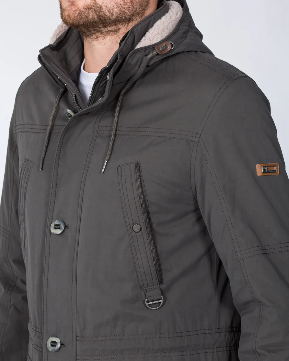 Cabano Tall Parka Jacket (olive) - Image 3