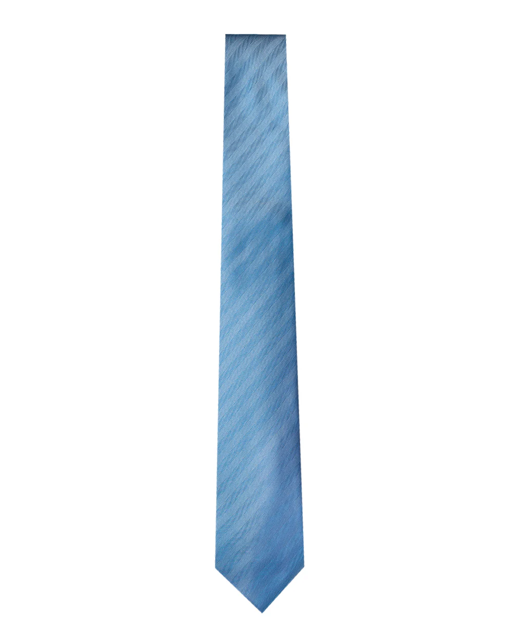 Double Two Extra Long Herringbone Tie (sky) - Image 2