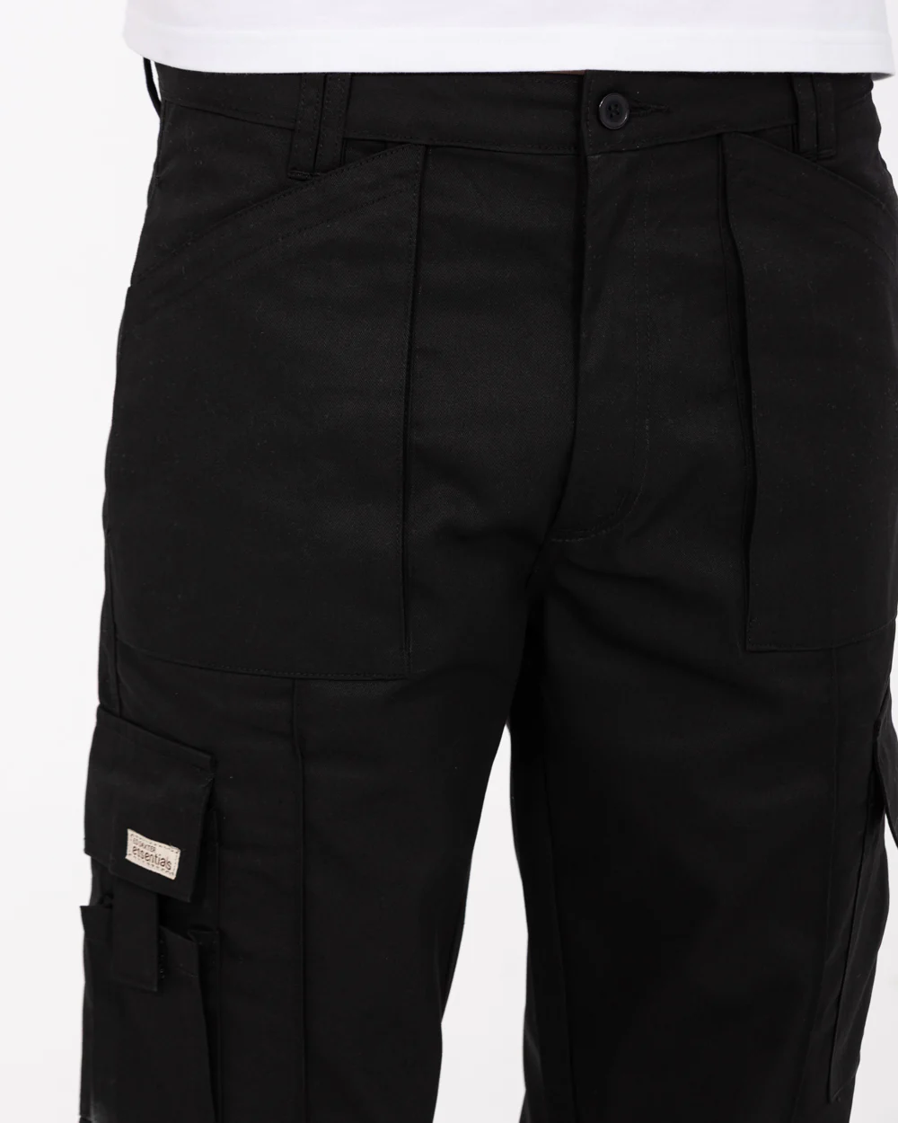 Ed Baxter Multi Pocket Tall Workwear Trousers (black) - Image 3