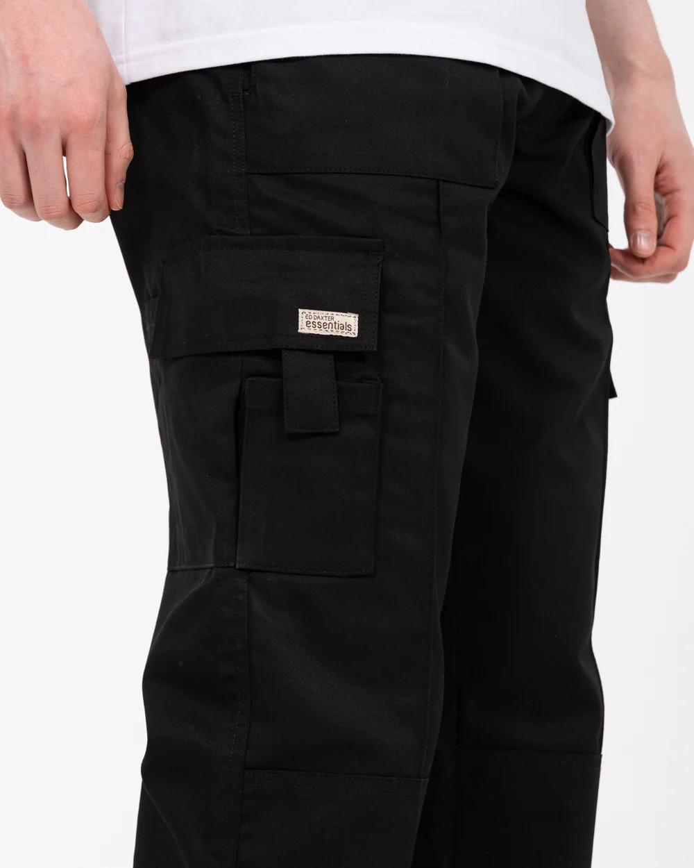 Ed Baxter Multi Pocket Tall Workwear Trousers (black) - Image 4