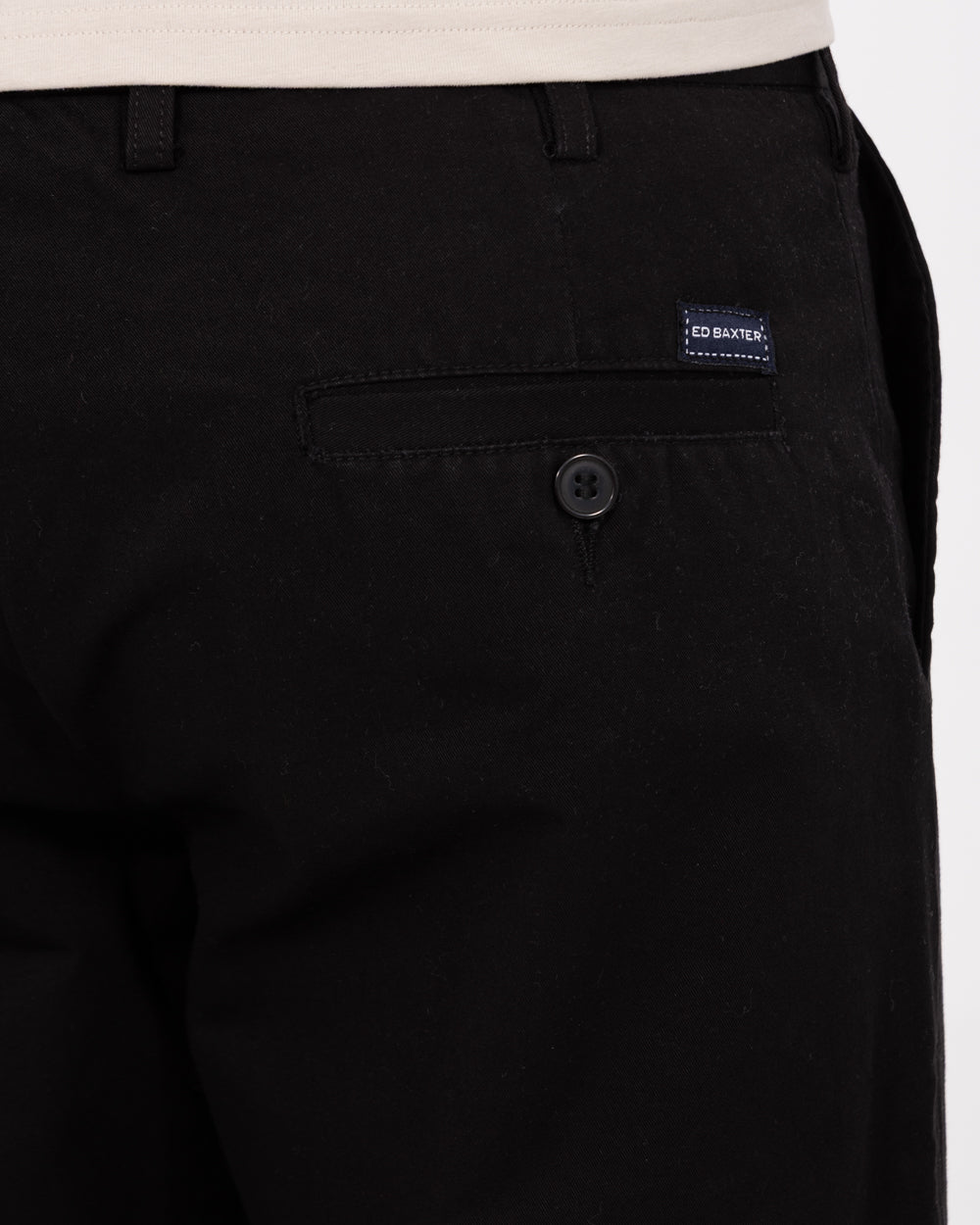 Ed Baxter Regular Fit Tall Chinos (black) - Image 4