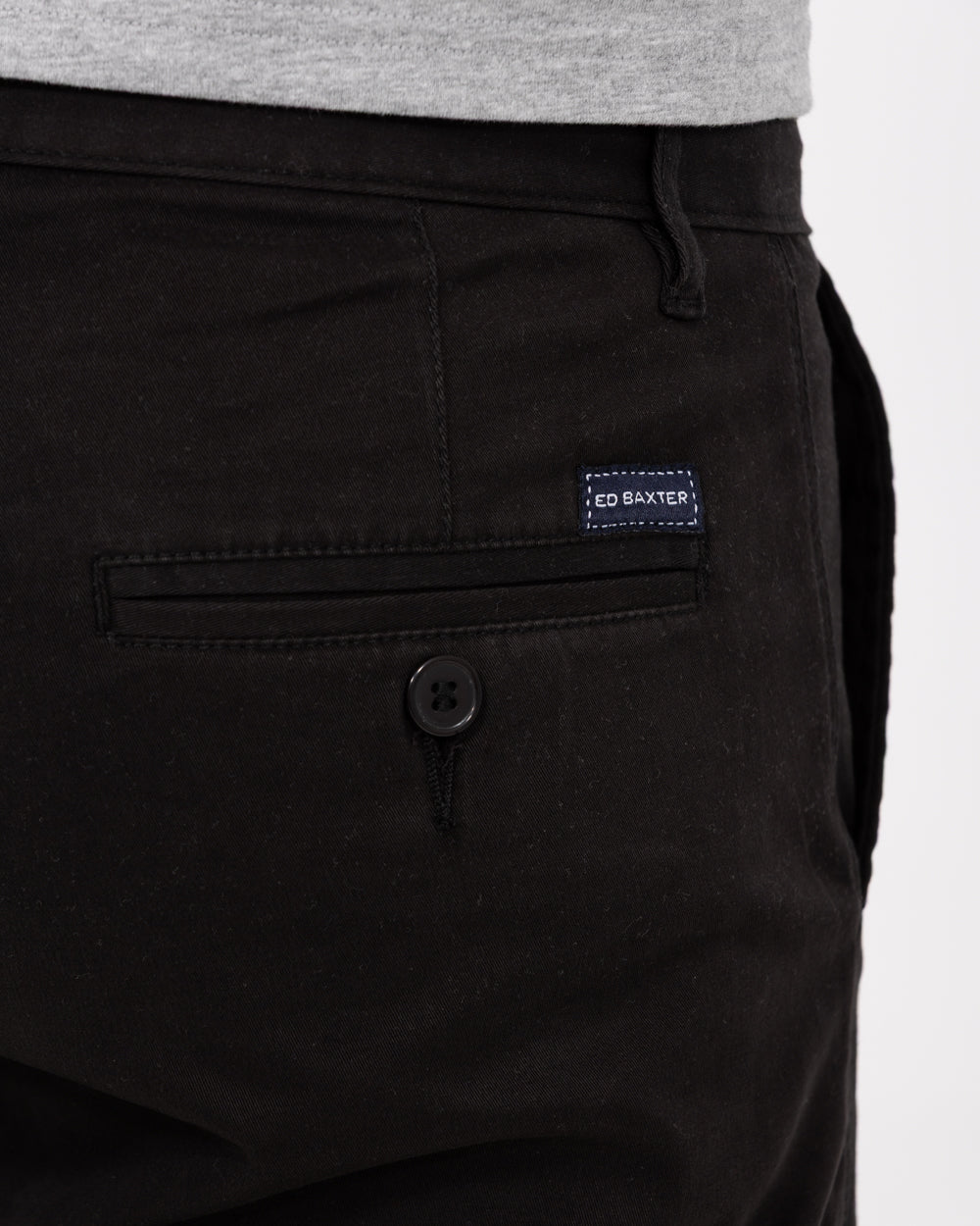 Ed Baxter Slim Fit Tall Chinos (black) - Image 4