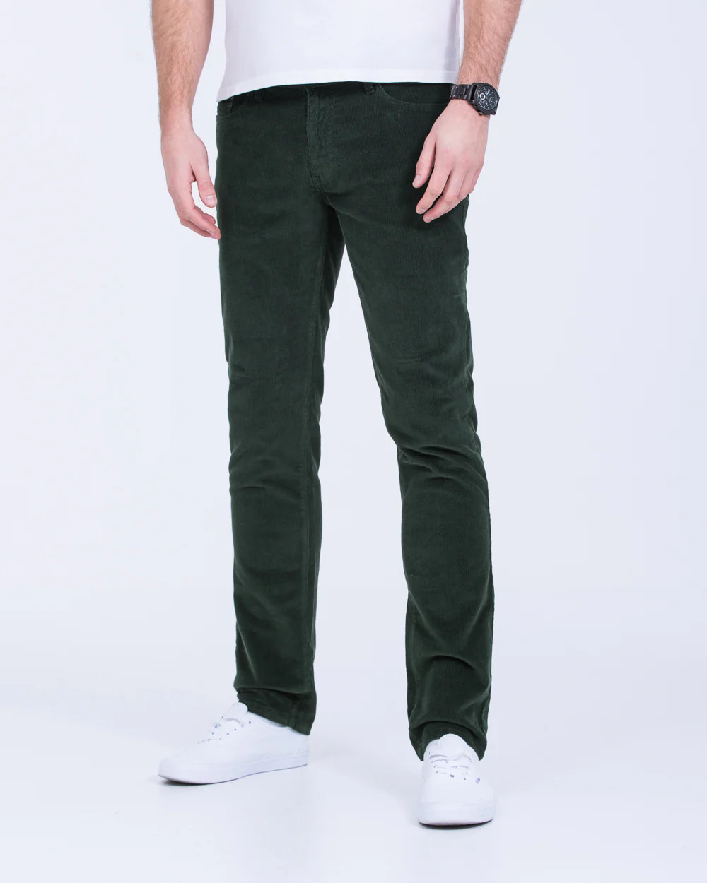 Ed Baxter Slim Fit Tall Cord Jeans (olive) - Image 2