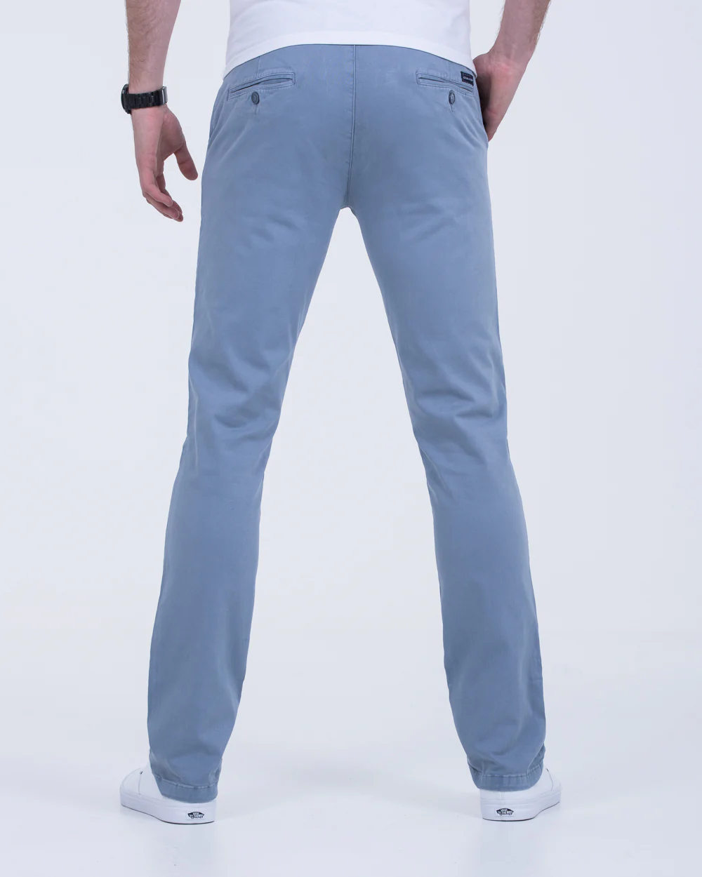 Ed Baxter Slim Fit Tall Garment-Dyed Chinos (storm blue) - Image 2