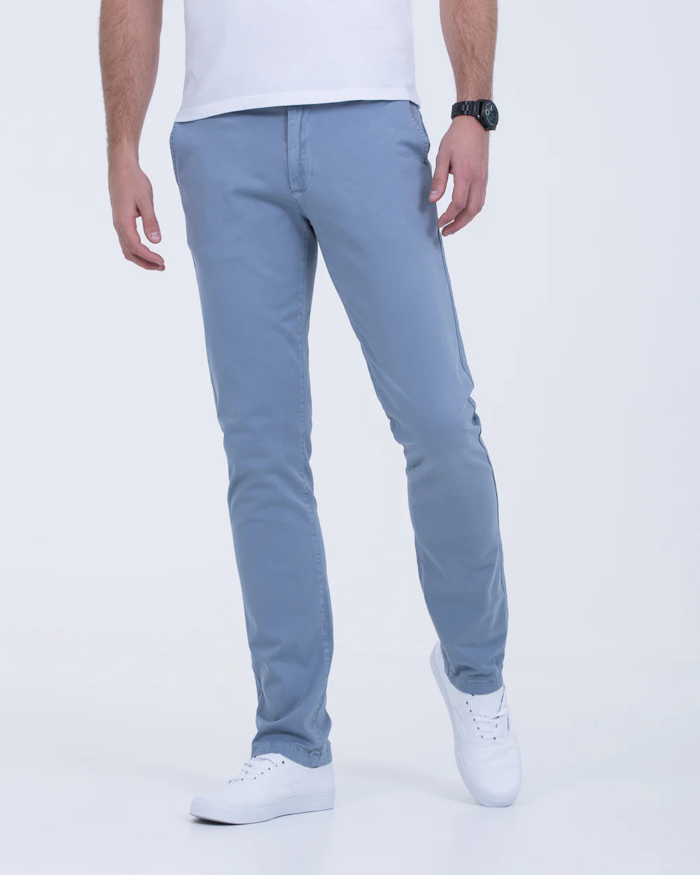 Ed Baxter Slim Fit Tall Garment-Dyed Chinos (storm blue) - Image 5