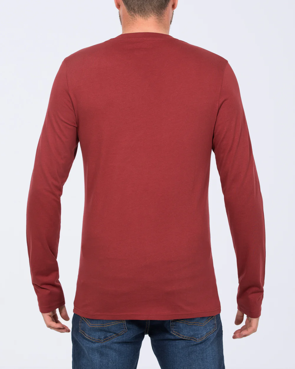 Essentalls Long Sleeve Tall T-Shirt (burgundy) - Image 2