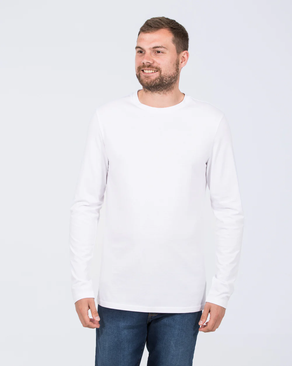 Essentalls Long Sleeve Tall T-Shirt (white) - Image 4