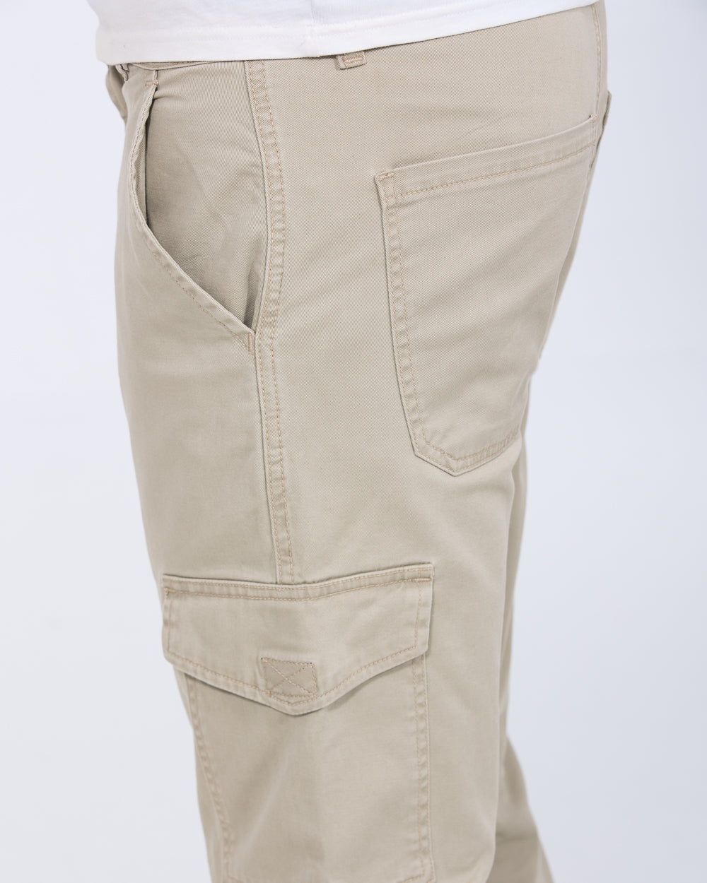 Essentalls Ray Tall Slim Fit Cargo Trousers (stone) - Image 4