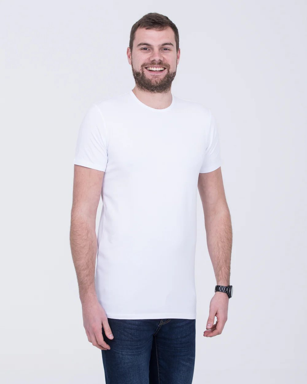 Girav Fitted Tall T-Shirt (white) Twin Pack - Image 3