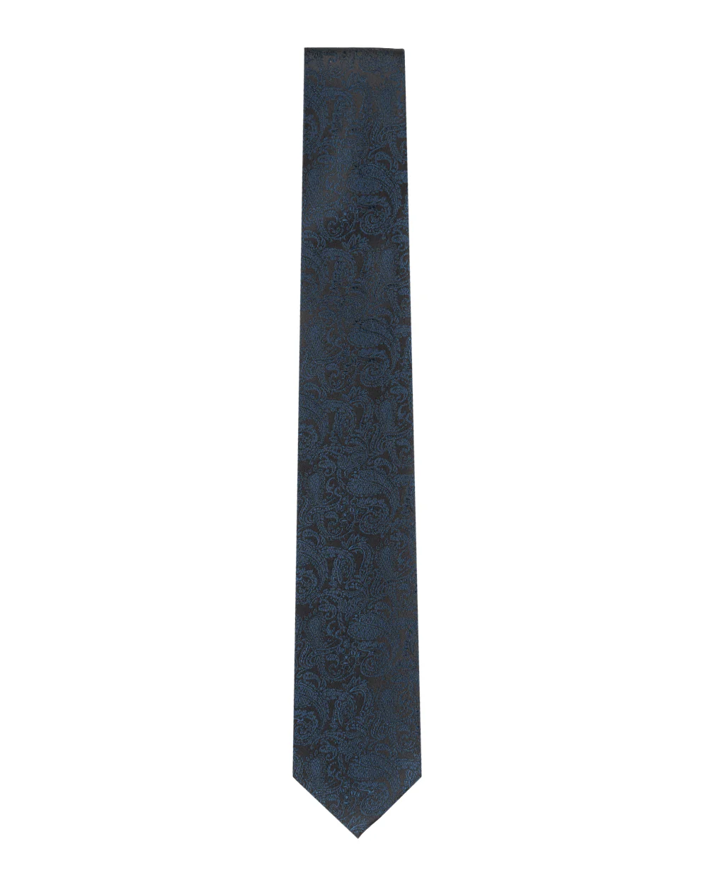 Knightsbridge Extra Long Paisley Tie (navy) - Image 2