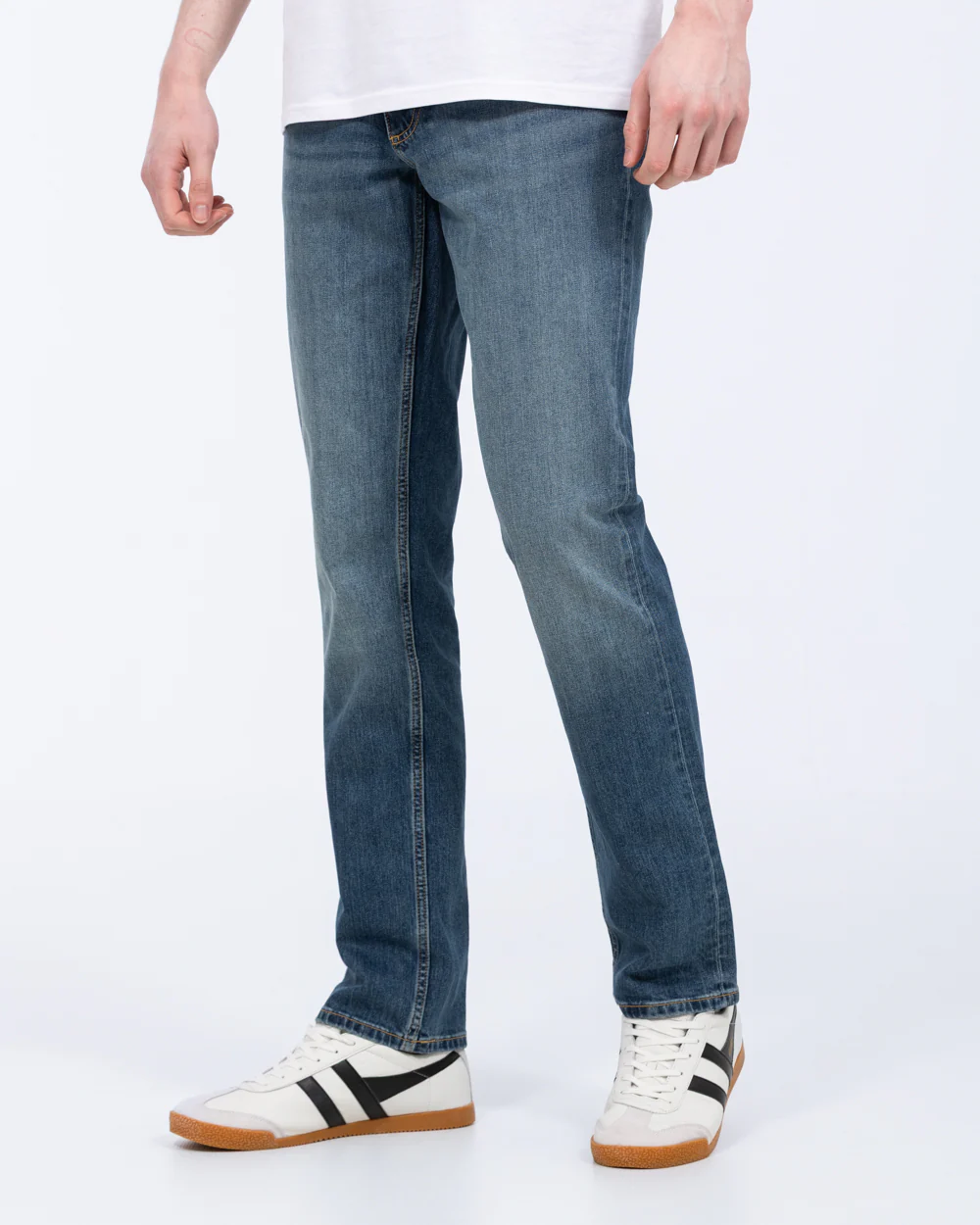 Mustang Tramper Straight Fit Tall Jeans (mid blue)