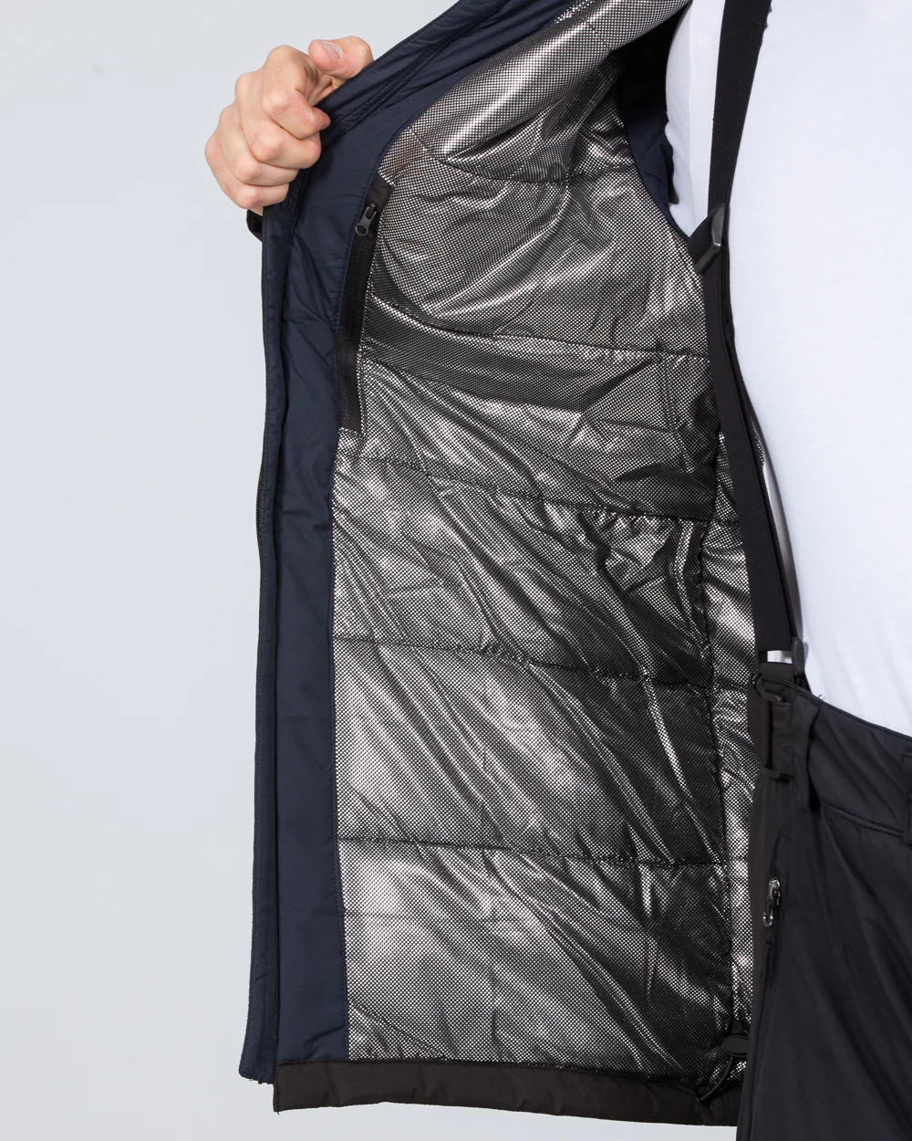 North 56 Tall Waterproof Ski Jacket (black/blue) - Image 9