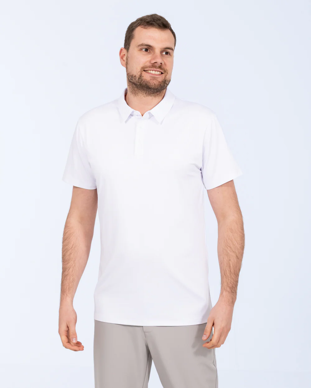 Parell Active Tall Golf Polo Shirt (white) - Image 4