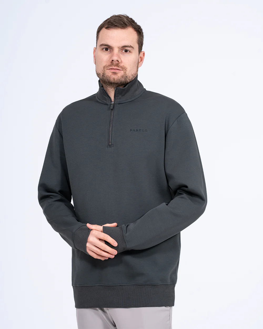 Parell Active Tall Quarter Zip Golf Top (iron moss) - Image 5