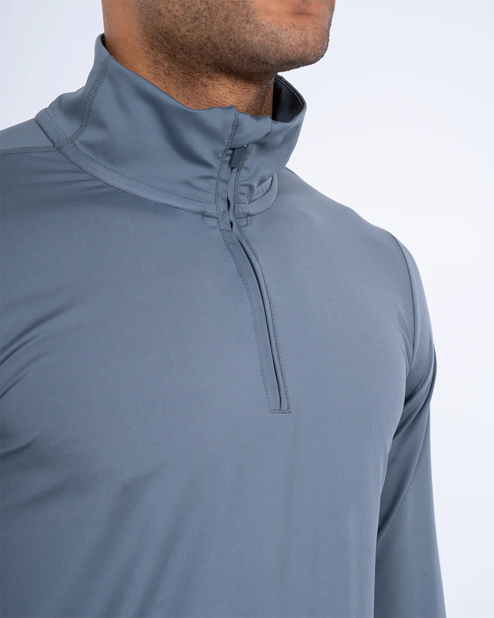 Parell Evolve Tall Quarter Zip Training Top (titanium blue) - Image 3