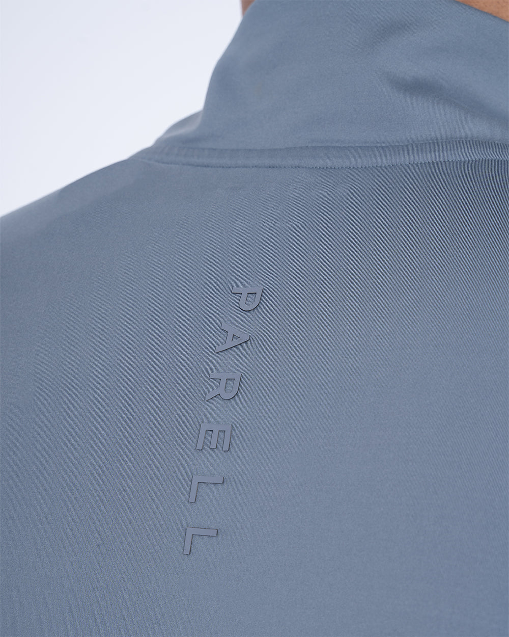 Parell Evolve Tall Quarter Zip Training Top (titanium blue) - Image 4