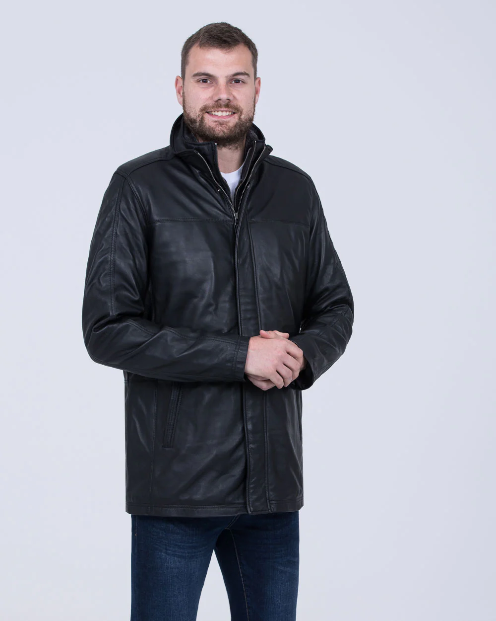 Redpoint Carlson Tall Leather Jacket (black) - Image 9