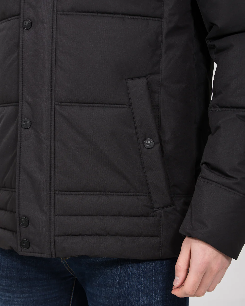 Redpoint Edwin Tall Padded Parka Jacket (black) - Image 5