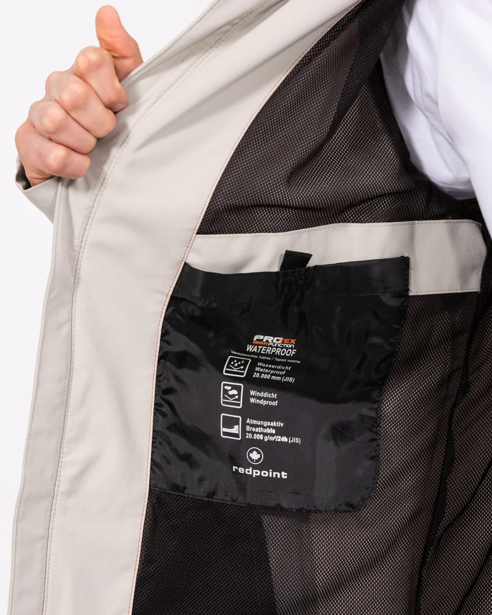 Redpoint Len 4.0 Tall Waterproof Jacket (stone) - Image 5