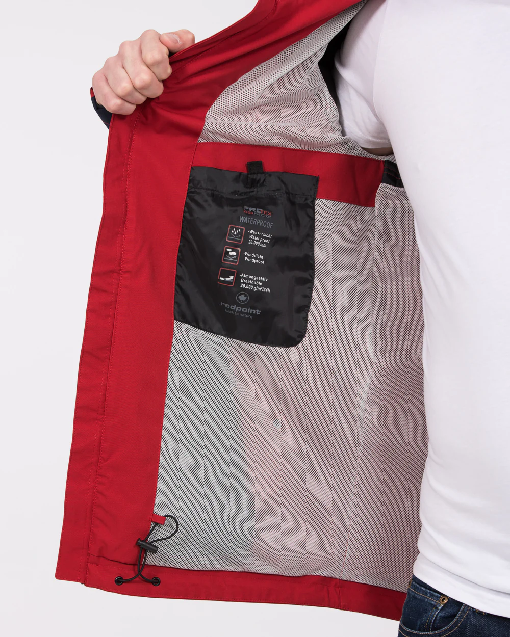 Redpoint Len Tall Lightweight Waterproof Jacket (red) - Image 3