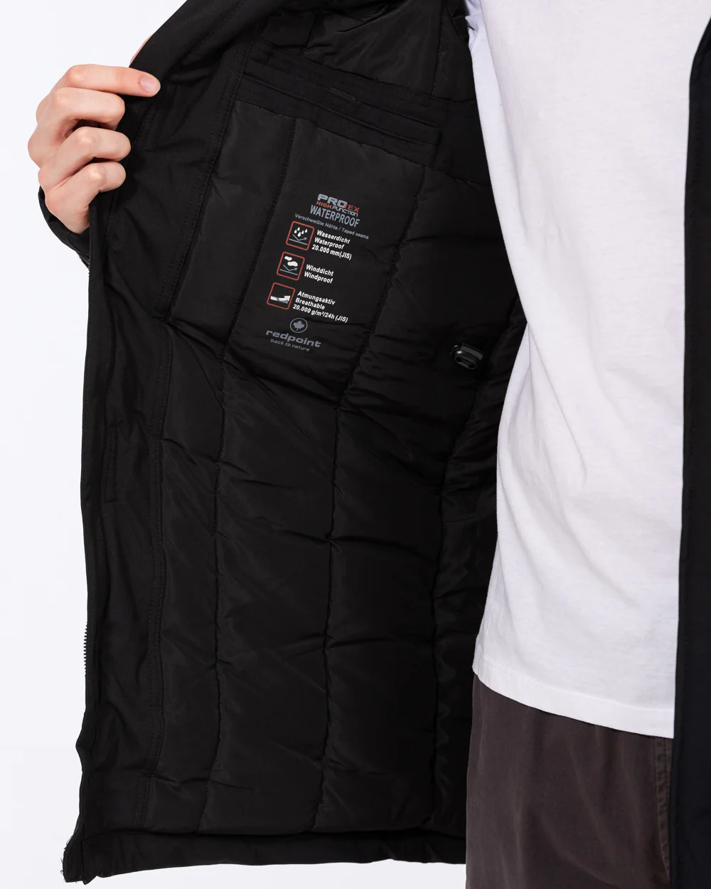 Redpoint Lex Tall Longline Waterproof Jacket (black) - Image 3