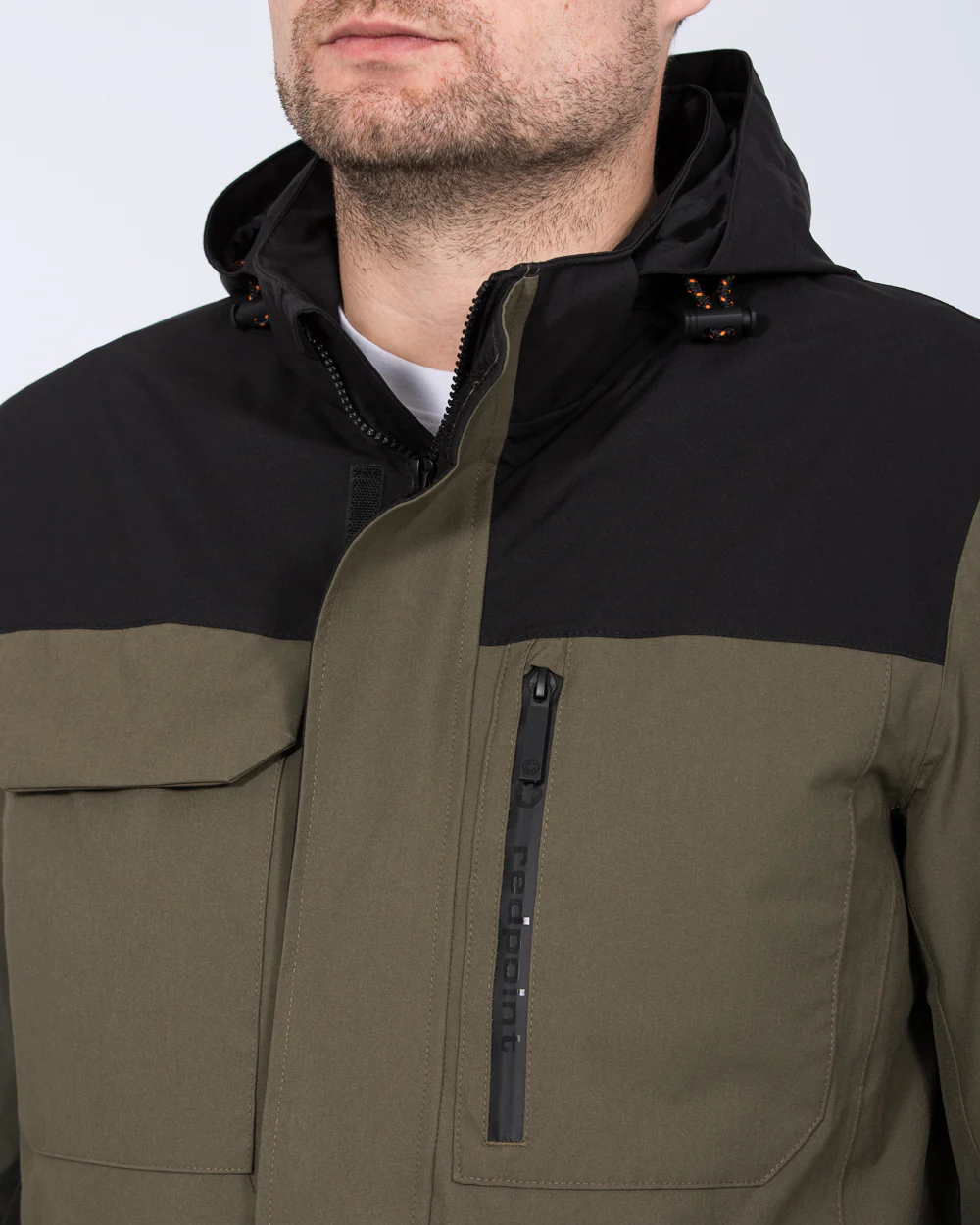 Redpoint Luke Tall Hooded Jacket (black/olive) - Image 3