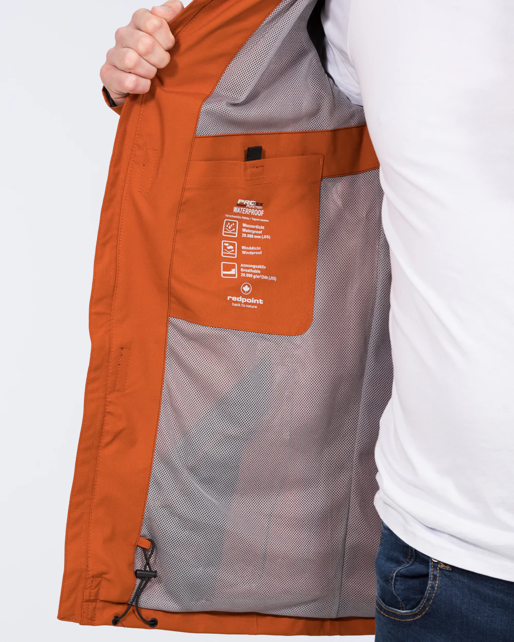 Redpoint Luke Tall Hooded Jacket (terracotta) - Image 7