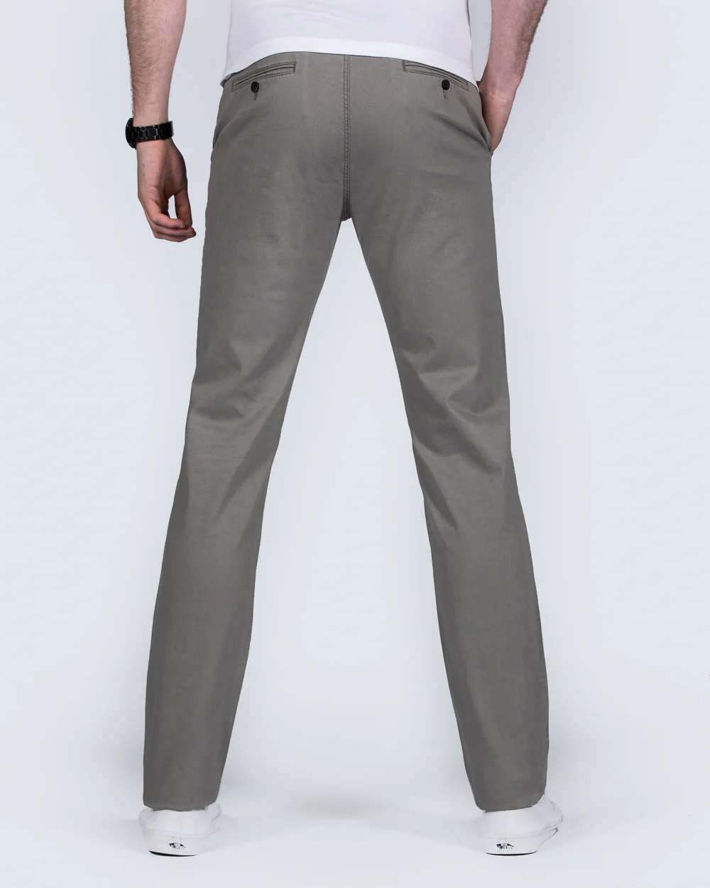 Redpoint Odessa Slim Fit Tall Chinos (mid grey) - Image 2
