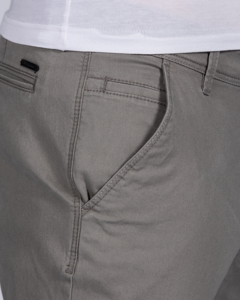 Redpoint Odessa Slim Fit Tall Chinos (mid grey) - Image 3