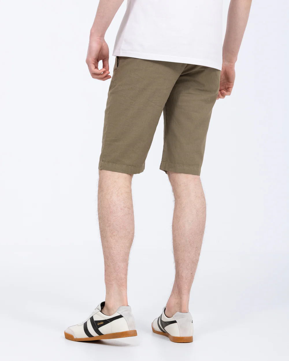 Redpoint Whitby Tall Regular Fit Linen Shorts (khaki) - Image 2