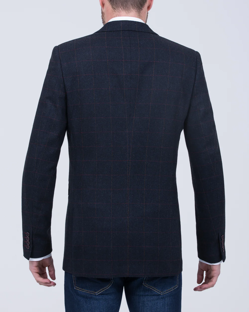 Skopes Aiken Tall Blazer (navy/red check) - Image 2