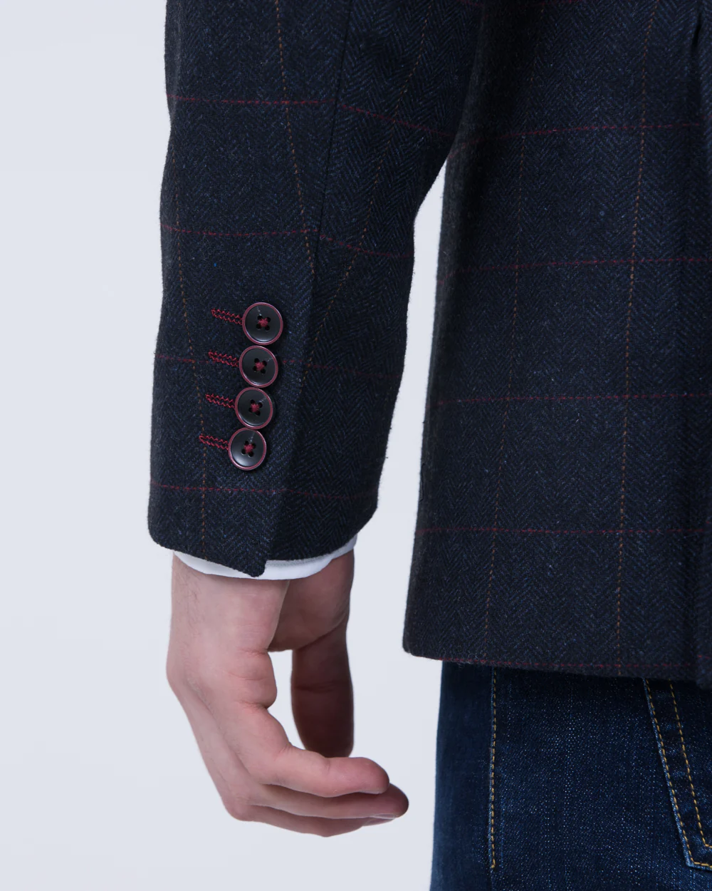 Skopes Aiken Tall Blazer (navy/red check) - Image 5