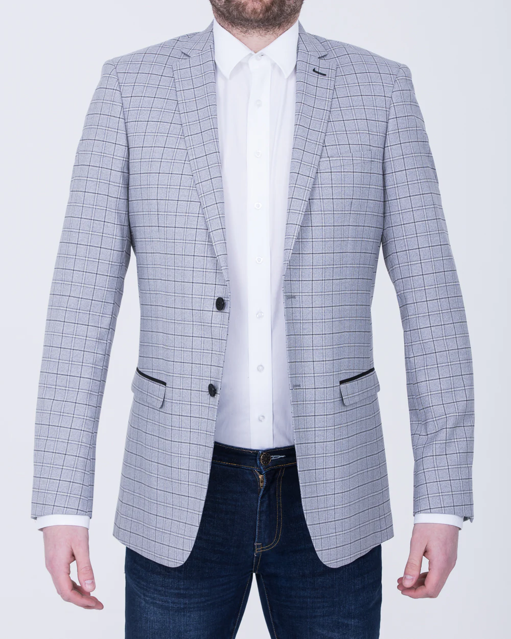 Skopes Brook Checked Blazer (silver/grey)