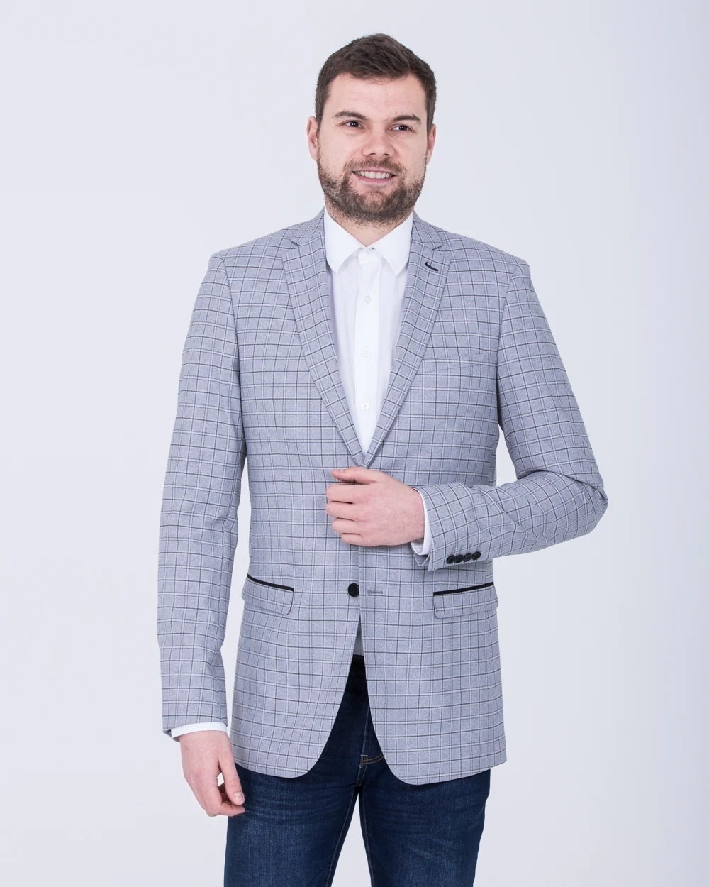 Skopes Brook Checked Blazer (silver/grey) - Image 6