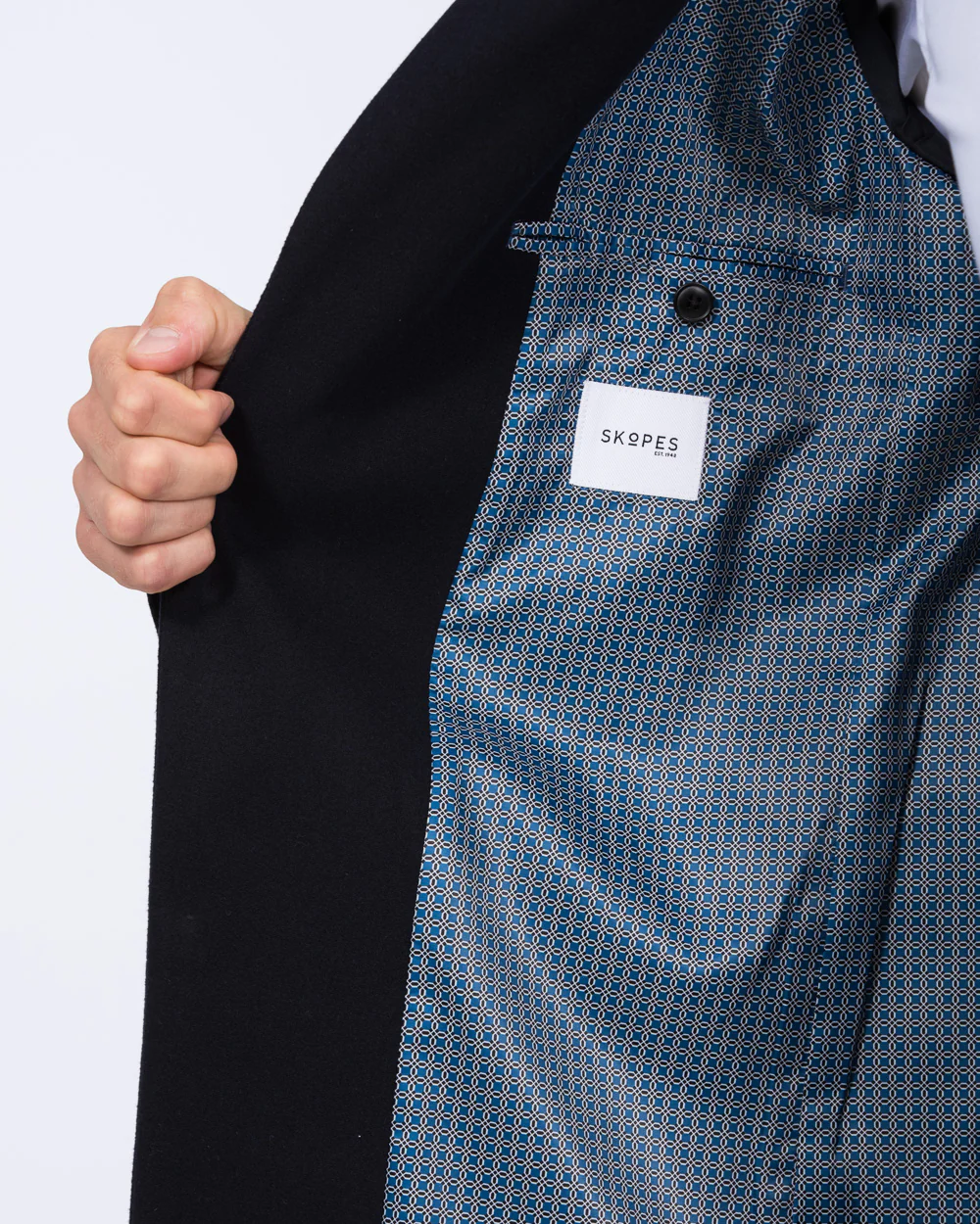 Skopes Crowe Tall Overcoat (navy) - Image 5