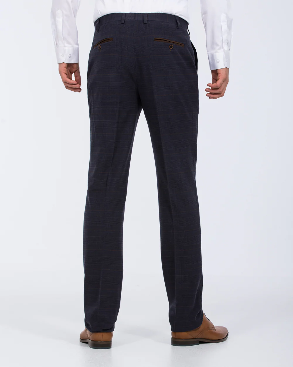 Skopes Guildford Slim Fit Tall Suit Trousers (navy check) - Image 2
