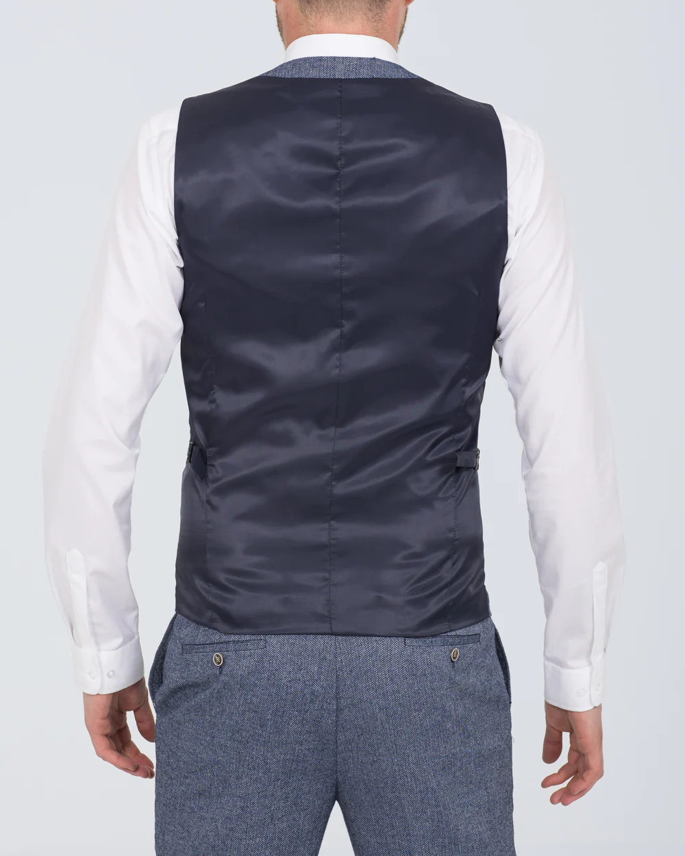 Skopes Jude Slim Fit Tall Suit (blue herringbone) - Image 11
