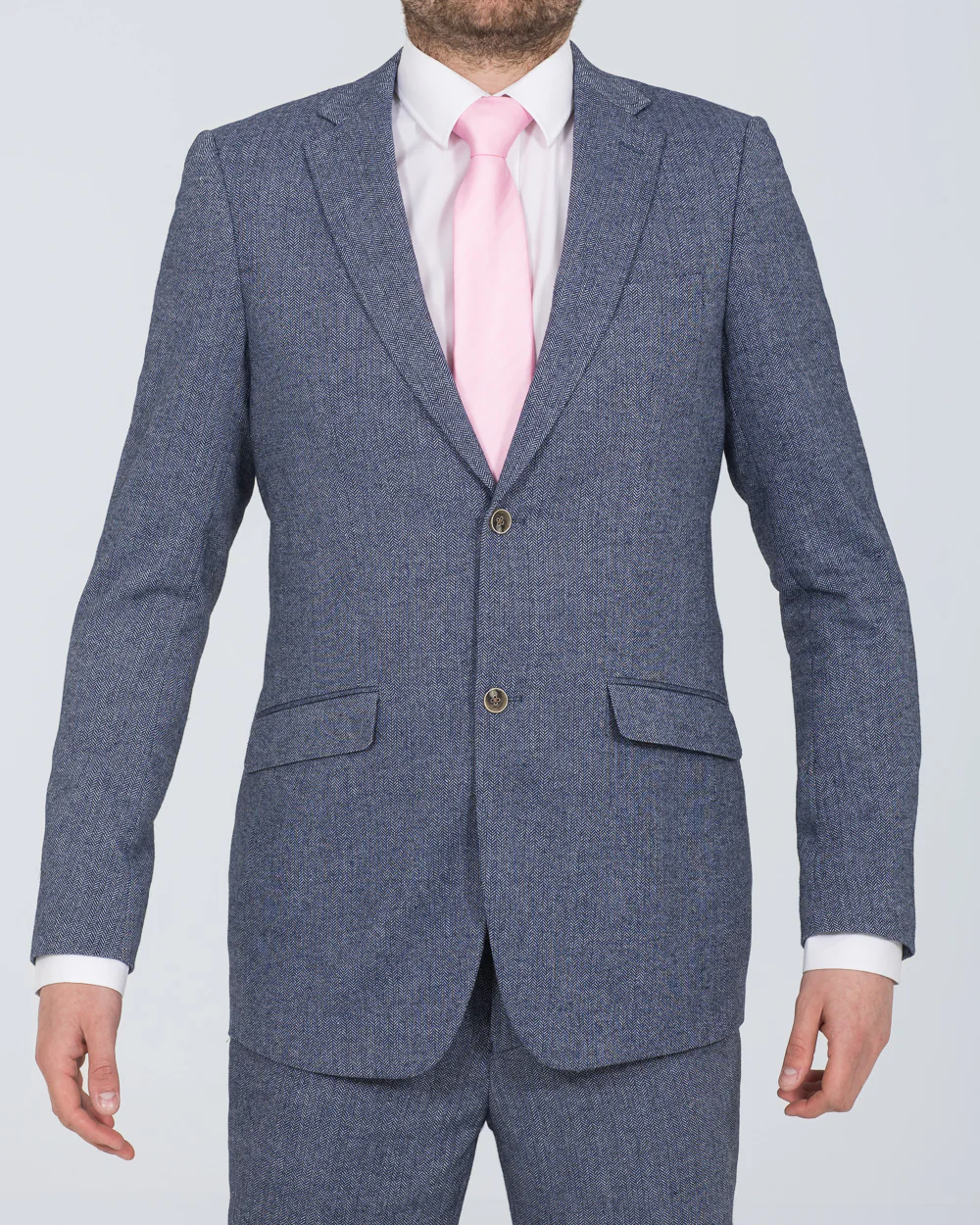 Skopes Jude Slim Fit Tall Suit (blue herringbone) - Image 4