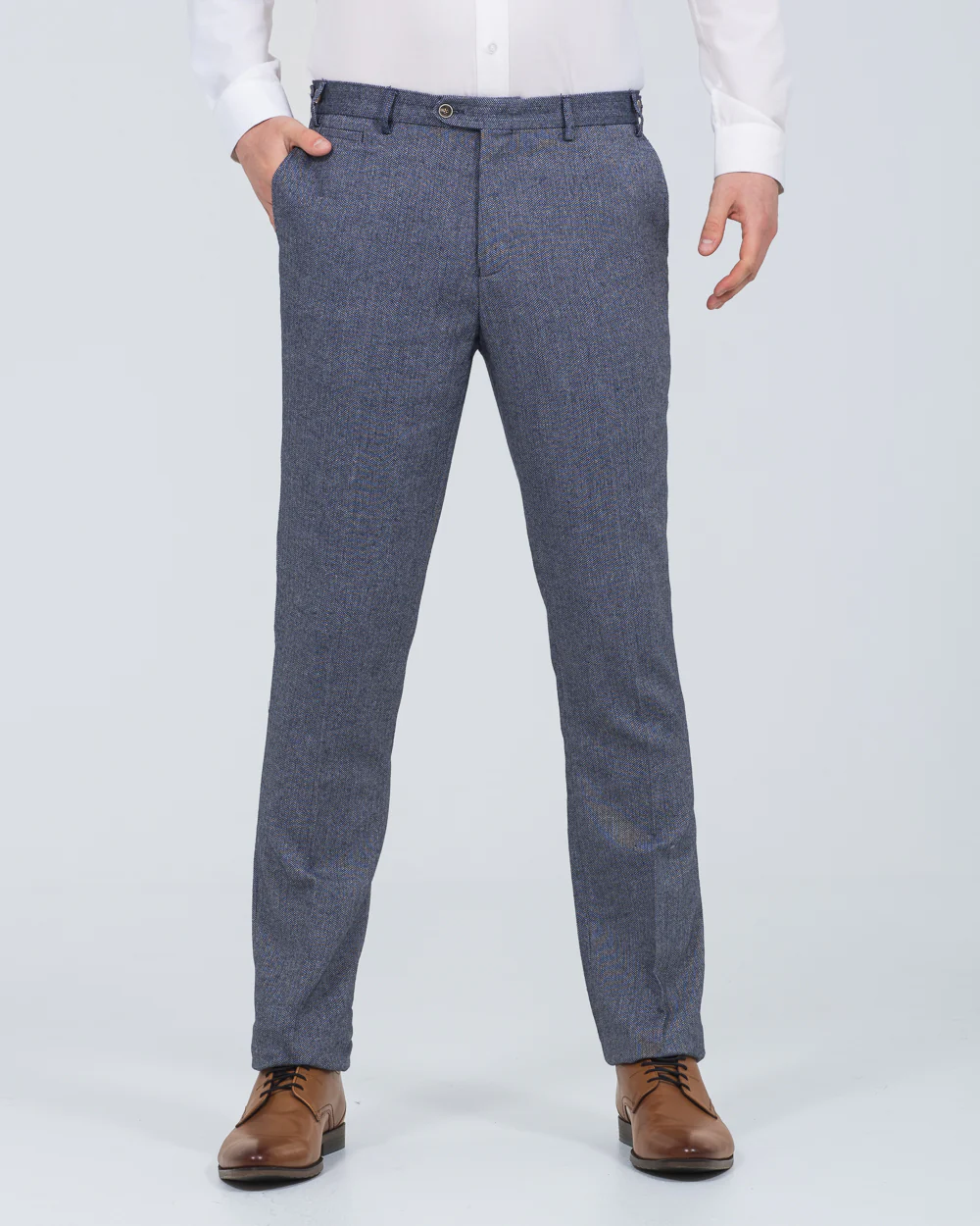 Skopes Jude Slim Fit Tall Suit (blue herringbone) - Image 8