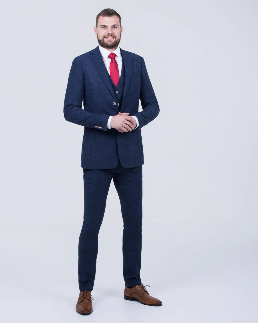 Skopes Jude Slim Fit Tall Suit (navy herringbone) - Image 10
