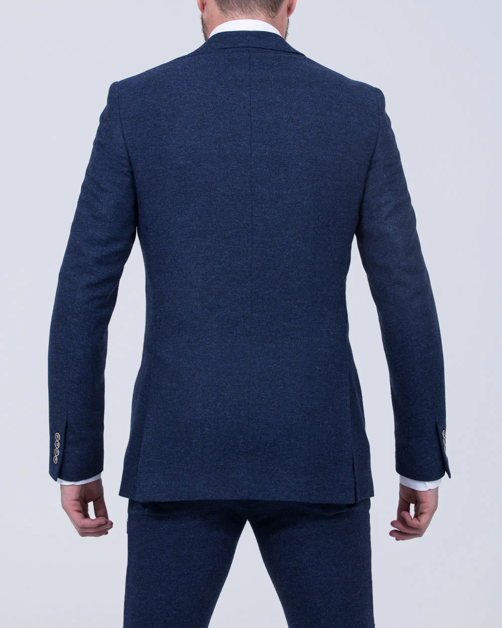Skopes Jude Slim Fit Tall Suit (navy herringbone) - Image 3