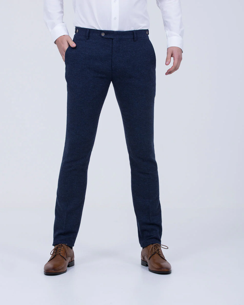 Skopes Jude Slim Fit Tall Suit (navy herringbone) - Image 7