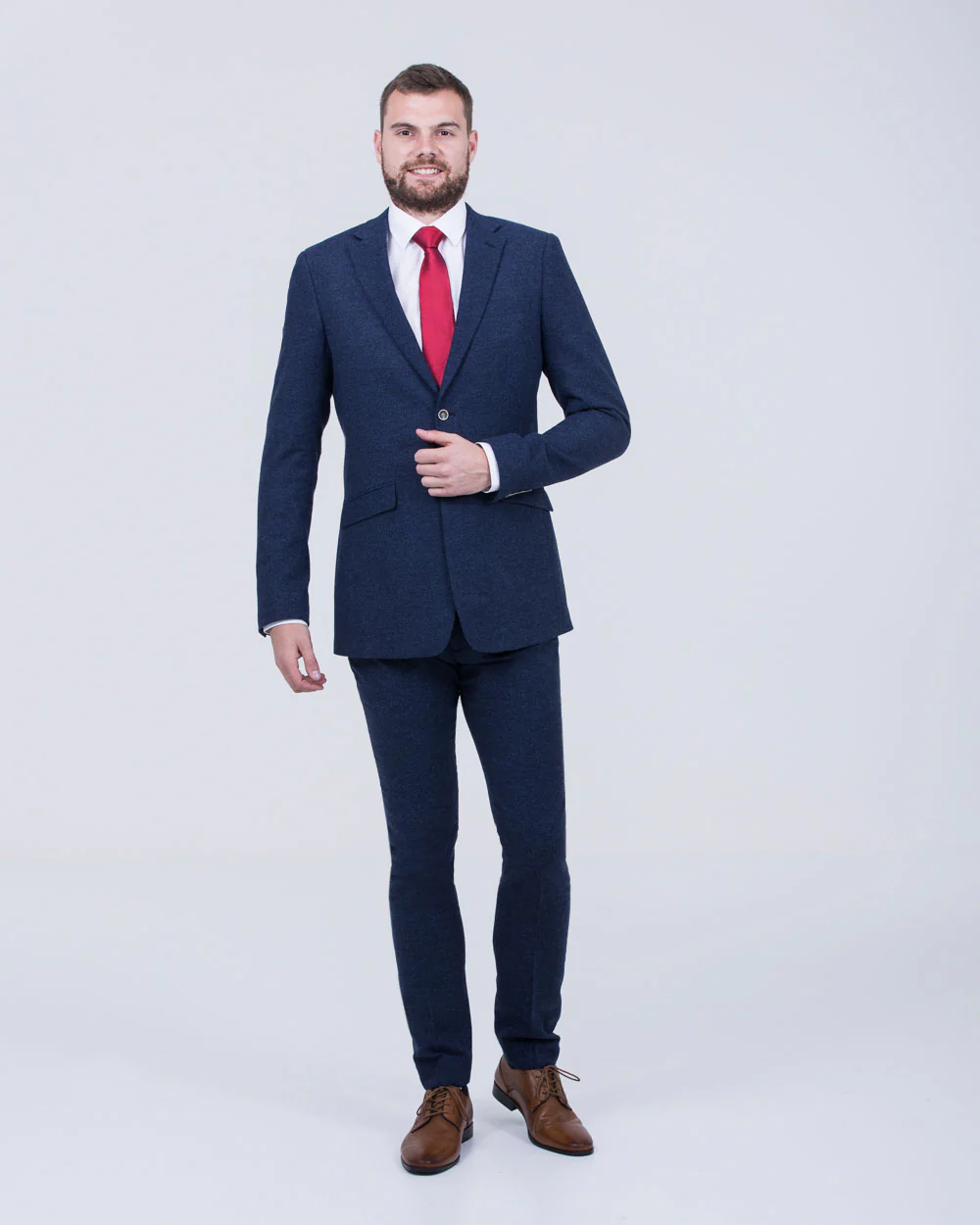 Skopes Jude Slim Fit Tall Suit (navy herringbone) - Image 9