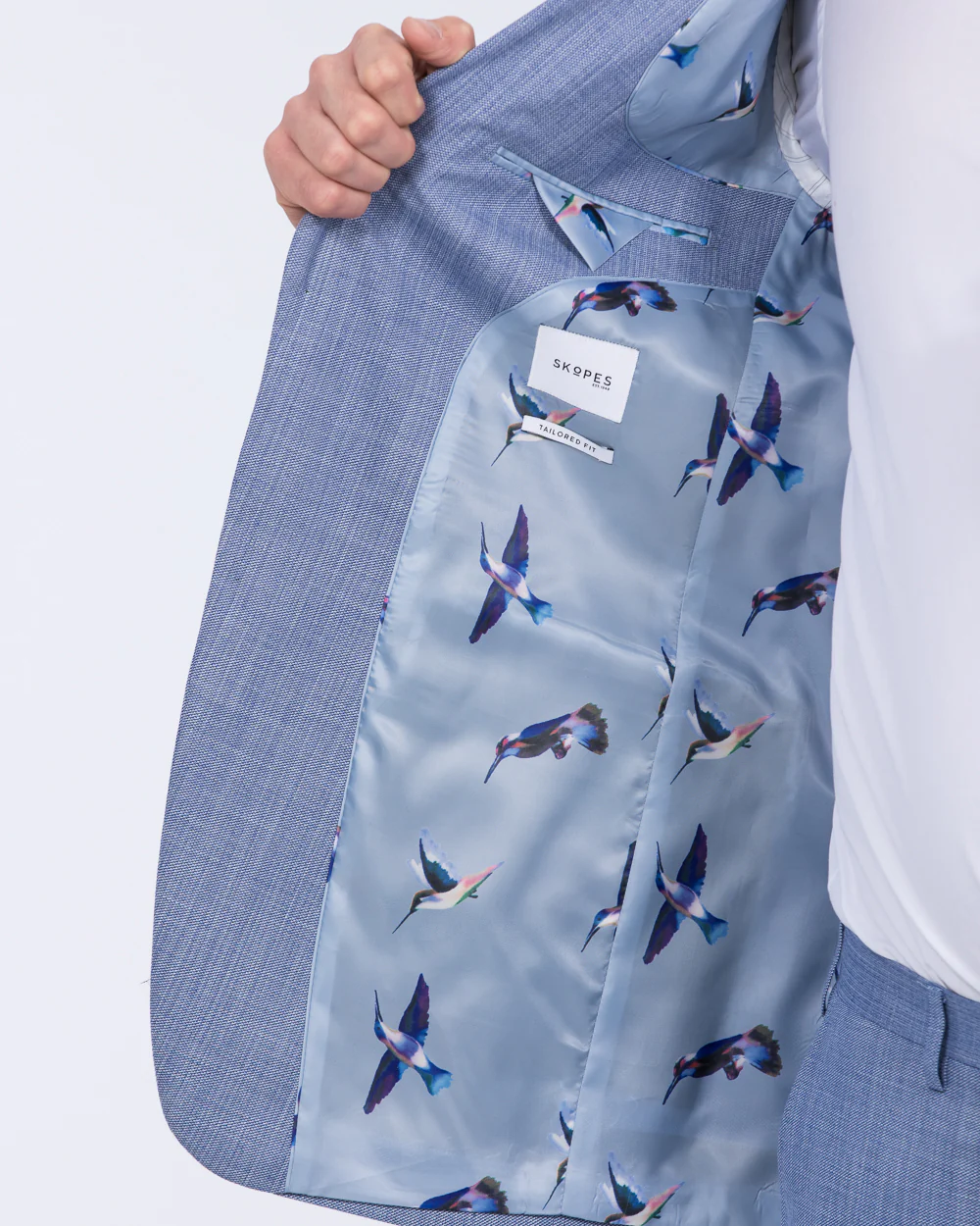 Skopes Redding Slim Fit Tall Suit (sky blue) - Image 7