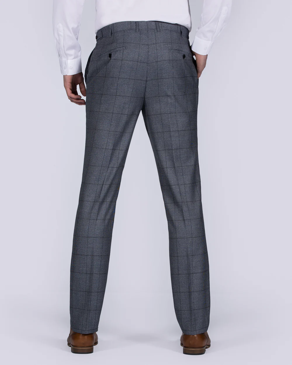 Skopes Reece Slim Fit Tall Suit Trousers (blue check) - Image 2