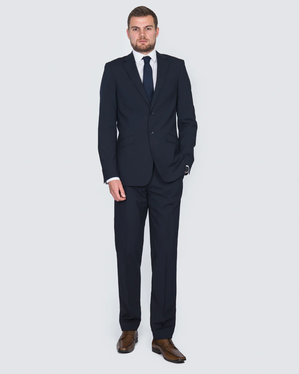 Skopes Regular Fit Wool Tall Suit (navy) - Image 8