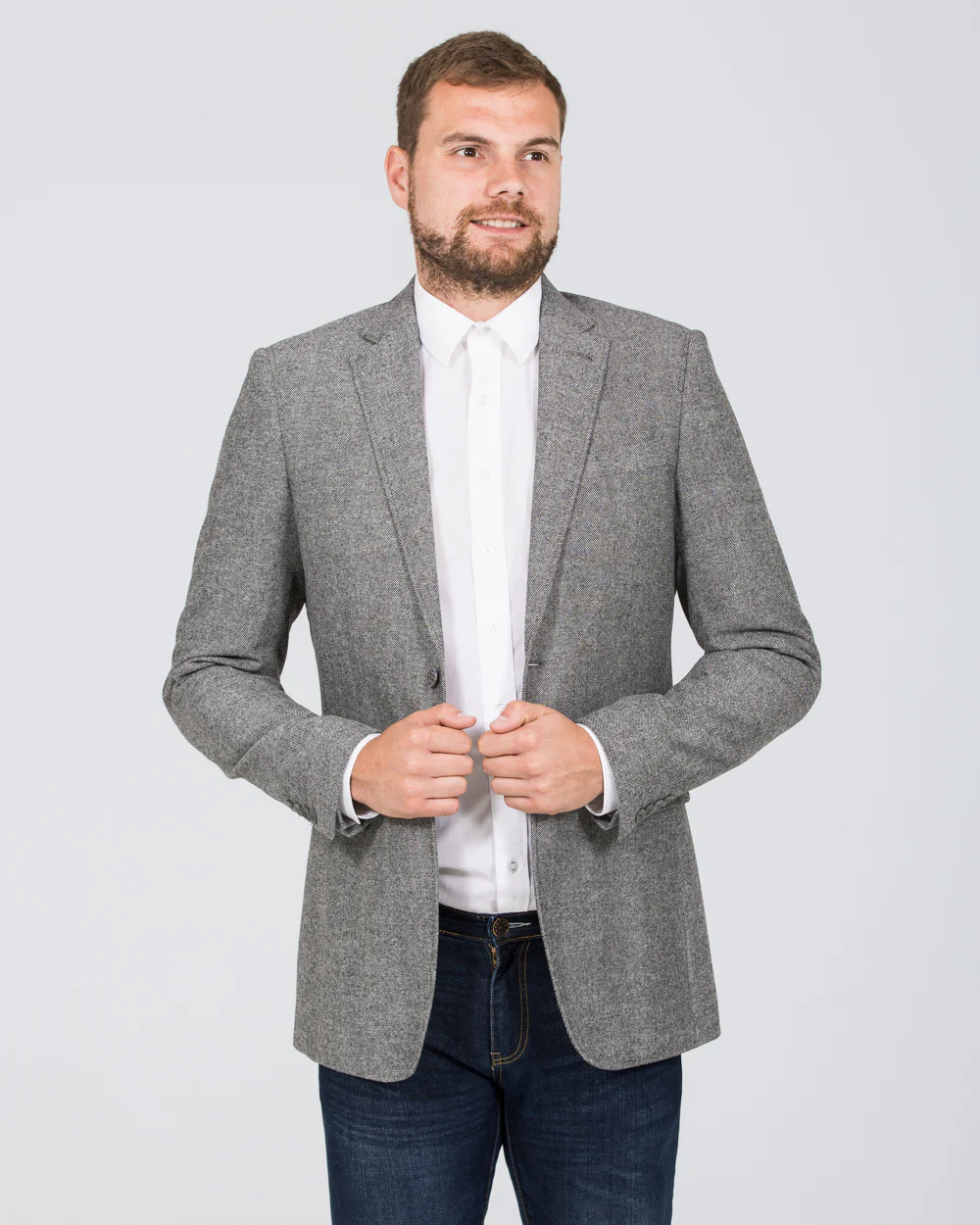 Skopes Ruthin Tall Tweed Blazer (silver) - Image 4